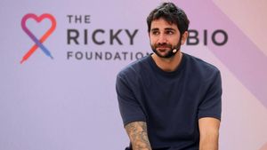 Ricky Rubio, en el acto con su Fundación
