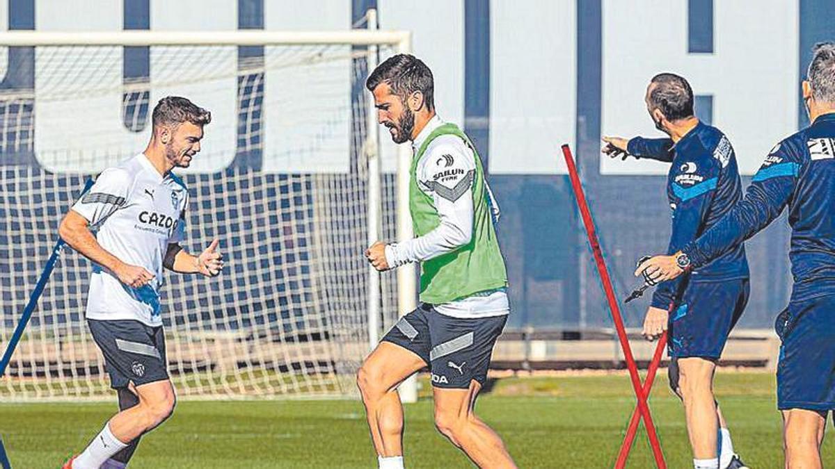 Gayà, en el entrenamiento de ayer