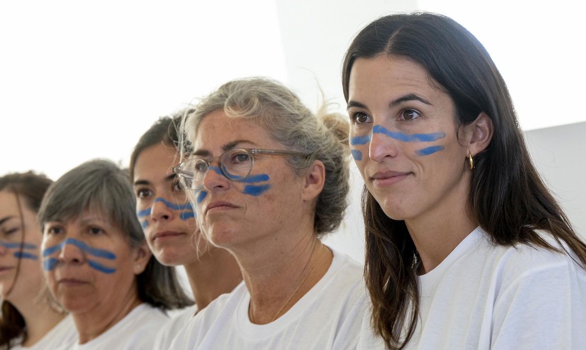 Varias de las mujeres que participan en el proyecto Lagertha, el día de la presentación en la Fundació Barcelona Capital Nàutica.