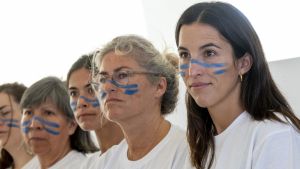 Varias de las mujeres que participan en el proyecto Lagertha, el día de la presentación en la Fundació Barcelona Capital Nàutica.