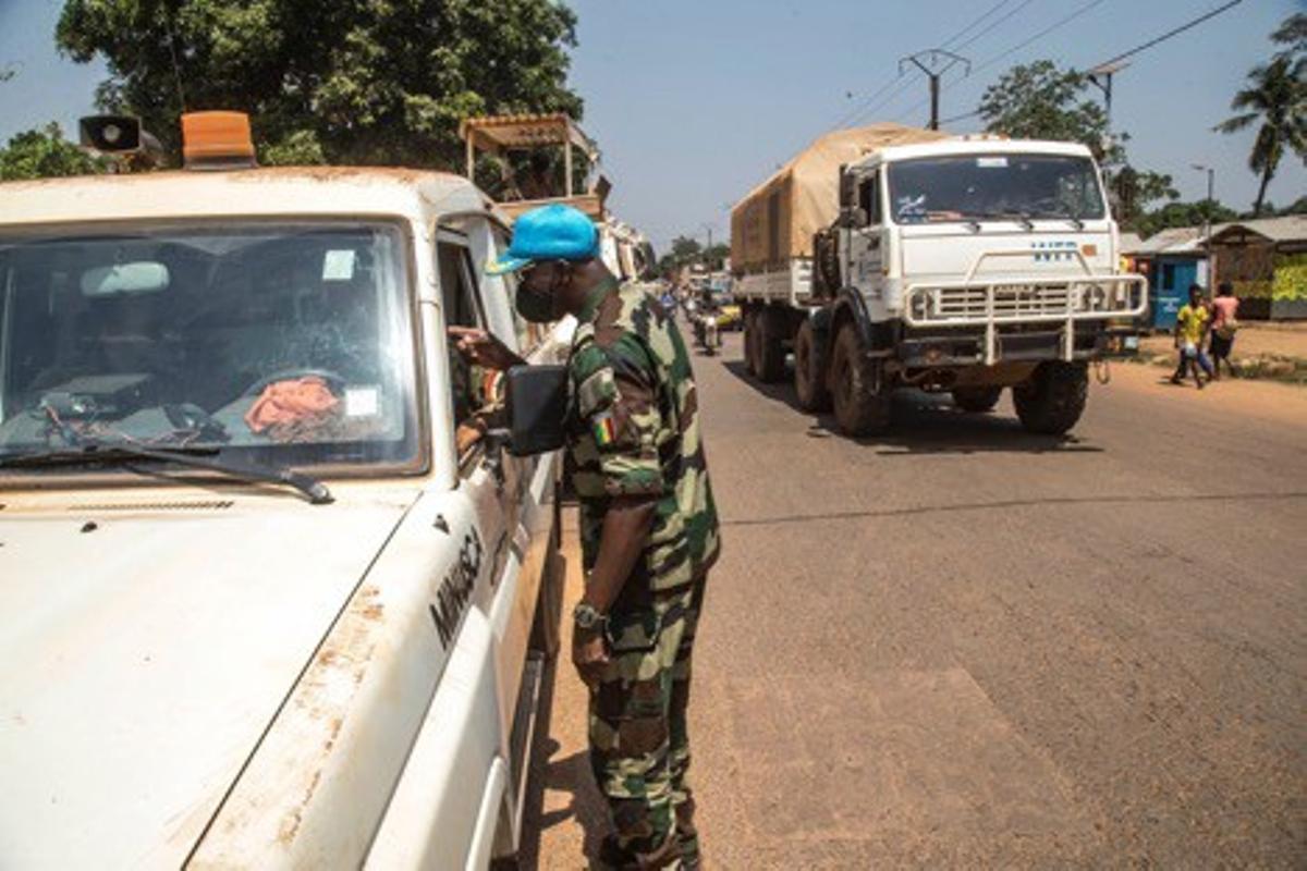Un convoy humanitario en Bangui, República Centroafricana.