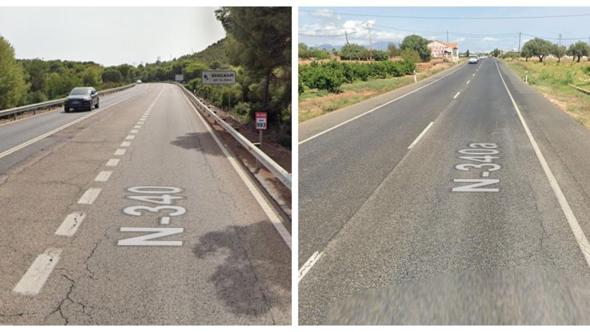 Los dos tramos de concentración de accidentes.