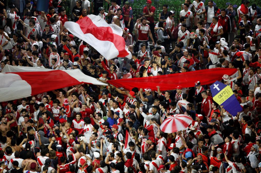 La afición de River celebra su victoria