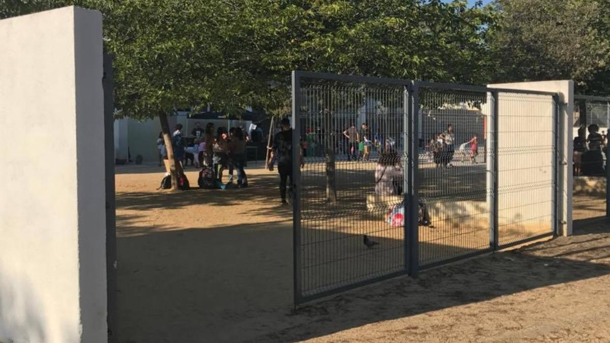 El patio de la escuela Artur Martorell, abierto al público hasta el domingo.