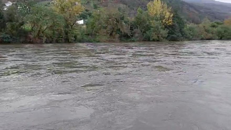 Crecida del río Sil, a su paso por O Barco de Valdeorras