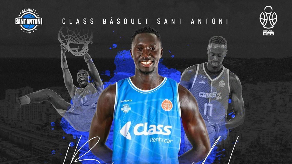 Cartel del fichaje de Lamin Dibba