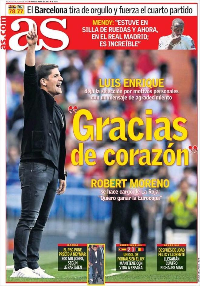 Portada AS 20 de junio de 2019