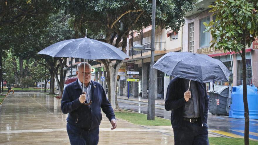 Lluvias en Orihuela durante esta primavera.