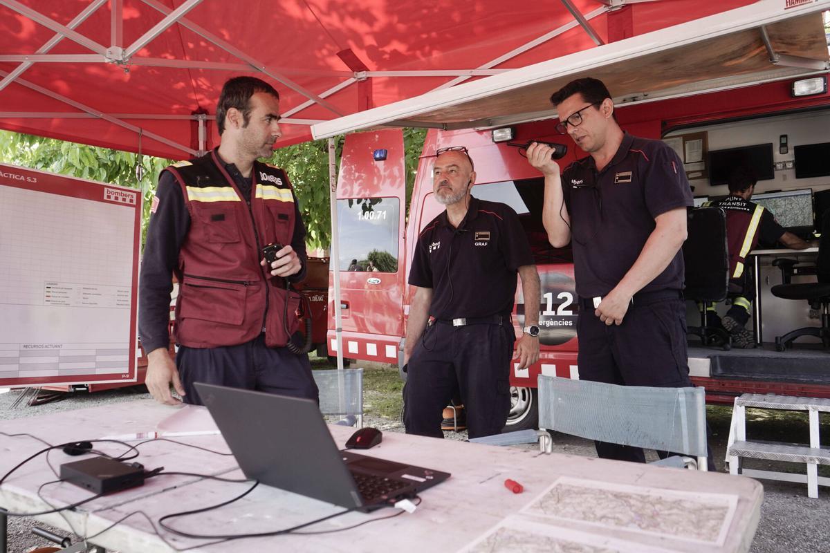Simulacre dels Bombers i protecció Civil d'un incendi de gran abast al sud del Solsonès