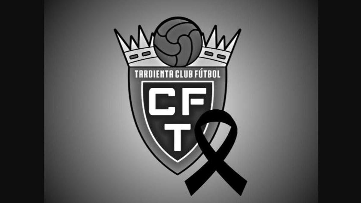 Imagen empleada por el CF Tardienta para comunicar el suceso del fallecimiento del joven.