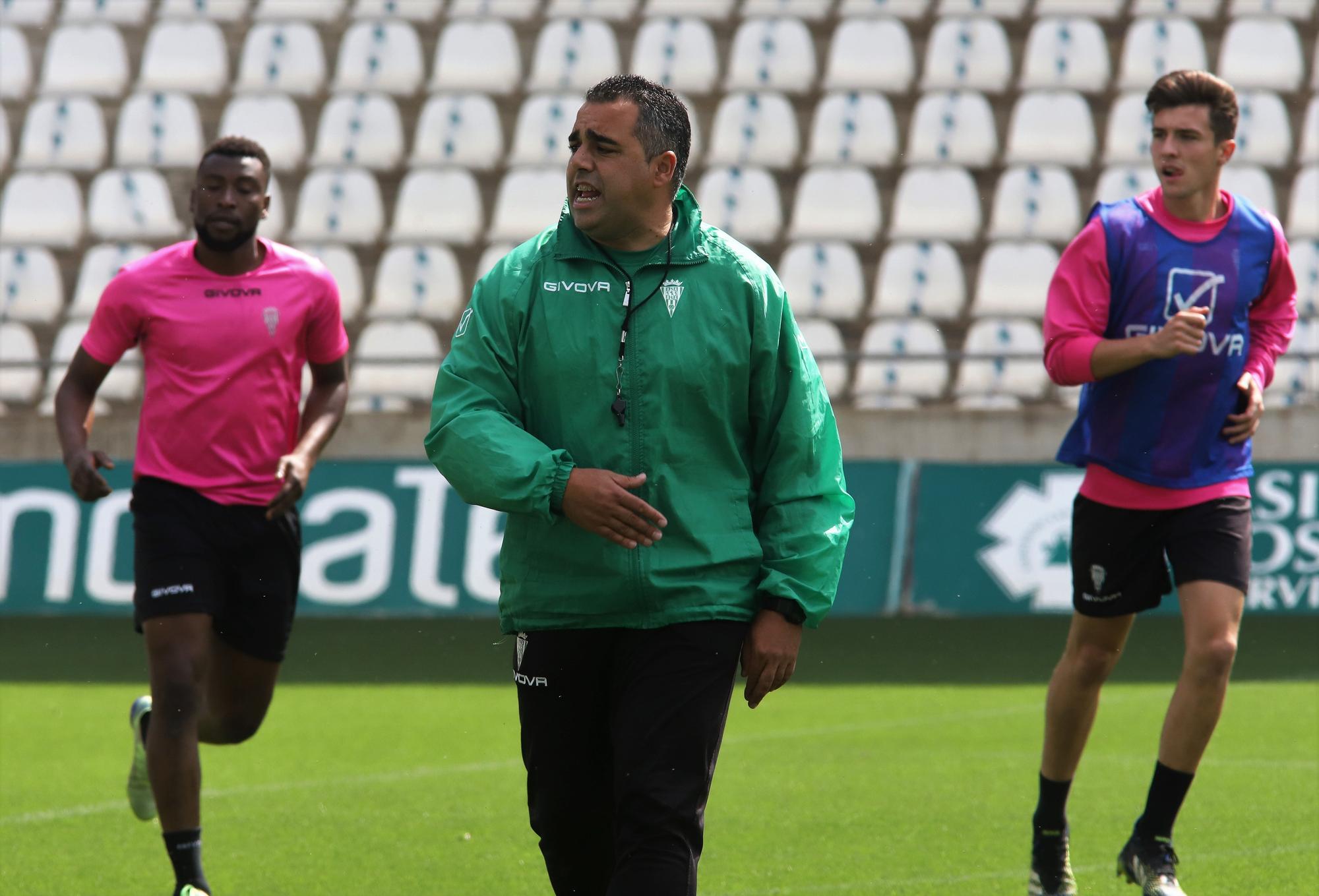 Primer entrenamiento de Germán Crespo como entrenador del Córdoba CF