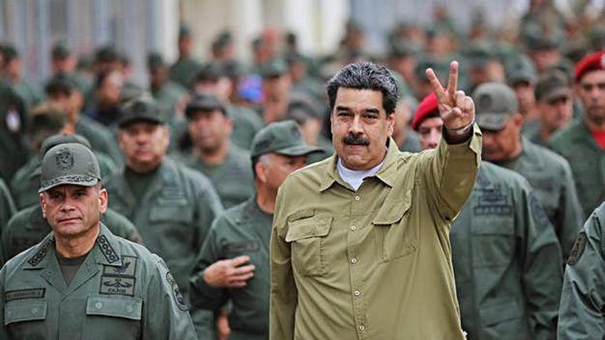 Nicolás Maduro va participar en unes maniobres de l&#039;Exèrcit.