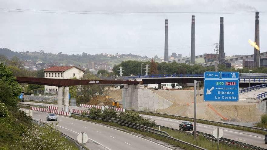 Obras de construcción del enlace de acceso al PEPA.