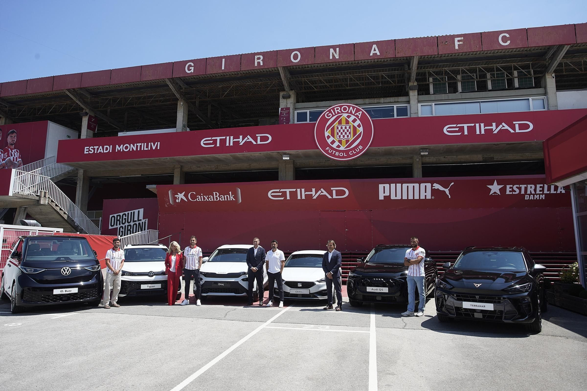 Les imatges de l’acord de patrocini entre el Girona FC i el Grup Autopodium
