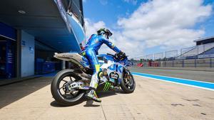 Joan Mir, este lunes durante los test de MotoGP en el circuito de Jerez