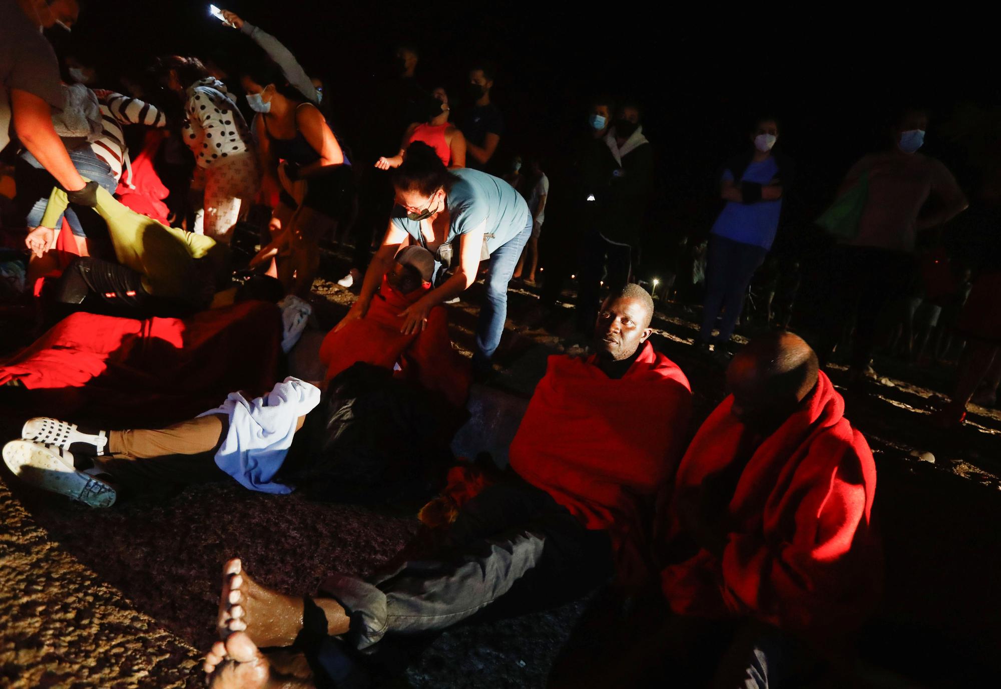 Llegada de migrantes a Castillo del Romeral (29/08/21)