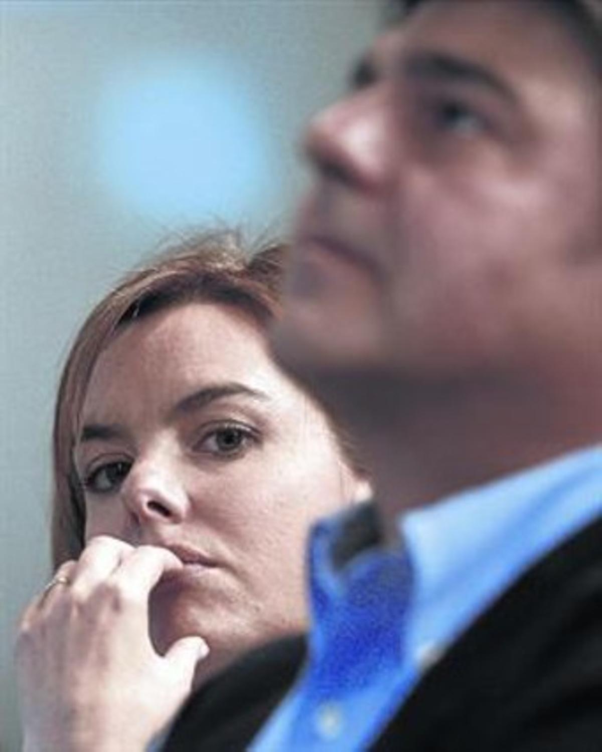 Escuders de presidència 8 Jorge Moragas, cap del Gabinet de Presidència, i Soraya Sáenz de Santamaría, vicepresidenta del Govern. Escuders de presidència 8 Jorge Moragas, cap del Gabinet de Presidència, i Soraya Sáenz de Santamaría, vicepresidenta del Govern.