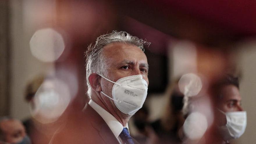 El presidente Ángel Víctor Torres ayer en la Basílica de Candelaria en los actos por el Día de la Patrona.