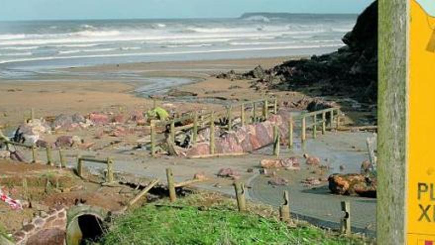 Estado en el que se encuentra la playa de Xivares.