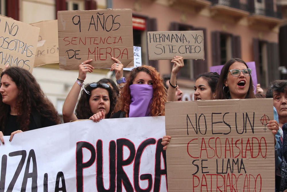 Manifestación en Málaga contra la sentencia de la Manada