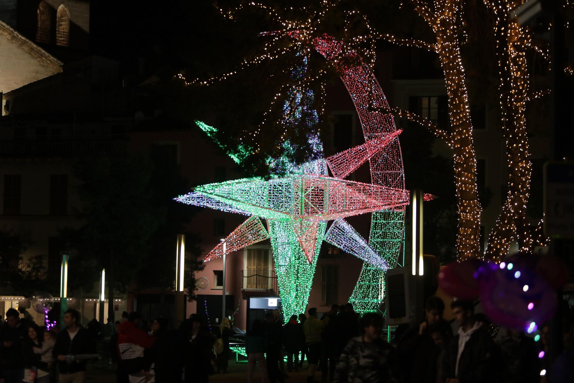 Las imágenes del encendido de las luces de Navidad en Palma