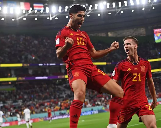 España-Costa Rica: Las mejores fotos de Marco Asensio en el debut de España en el Mundial de Qatar 2022