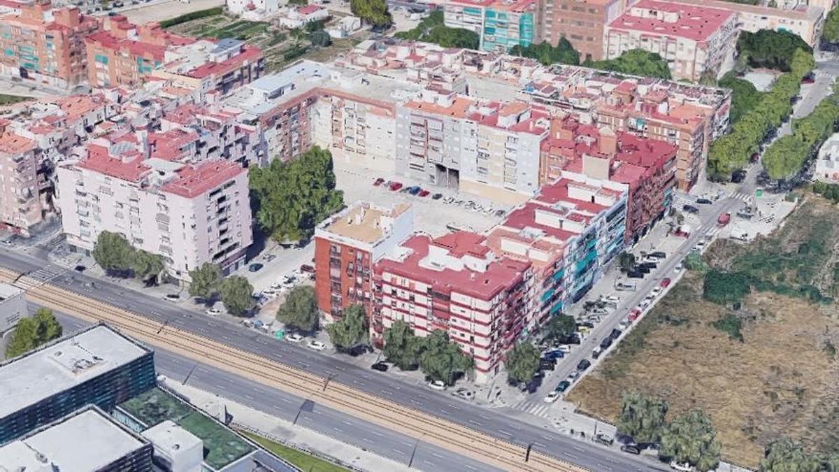El solar de la plaza Músico Eiximeno en la actualidad