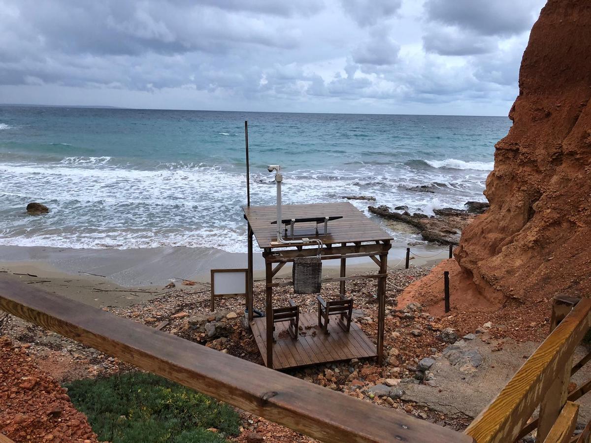 Imagen, este fin de semana, de la playa de es Bol Nou.