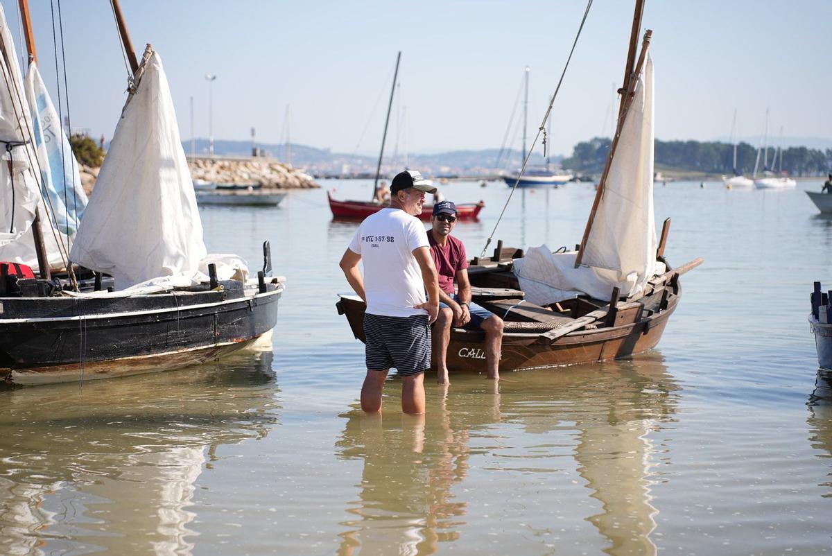 La regata de dornas a vela.