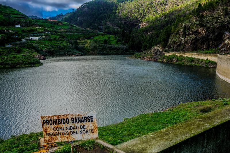 Presas de La Aldea y Artenara tras el paso de Filomena