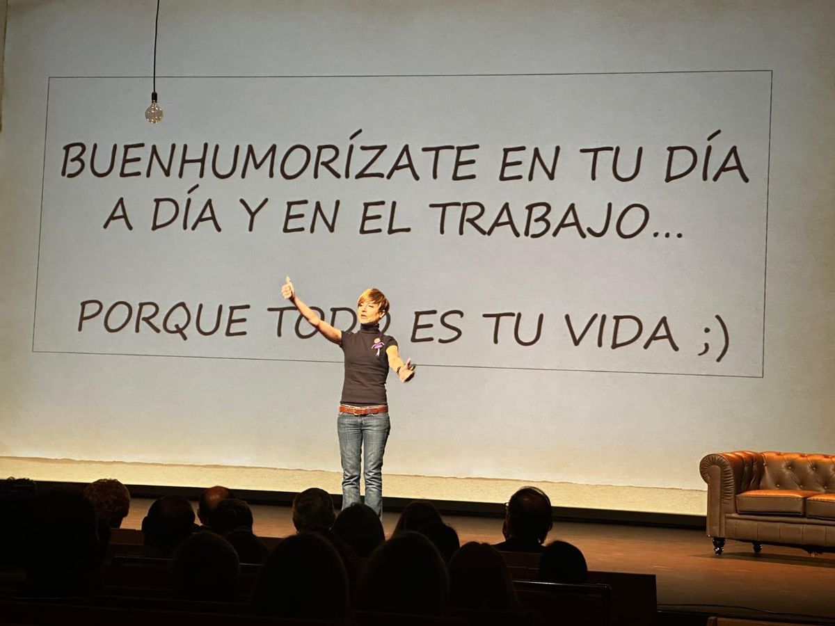 Sara Escudero durante su exposición en el Ramos Carrión
