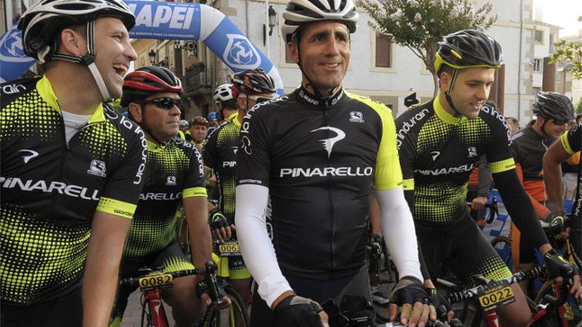 Miguel Indurain en la inauguración de la prueba &quot;La Indurain&quot;