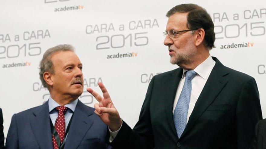 Rajoy con Manuel Campo Vidal.