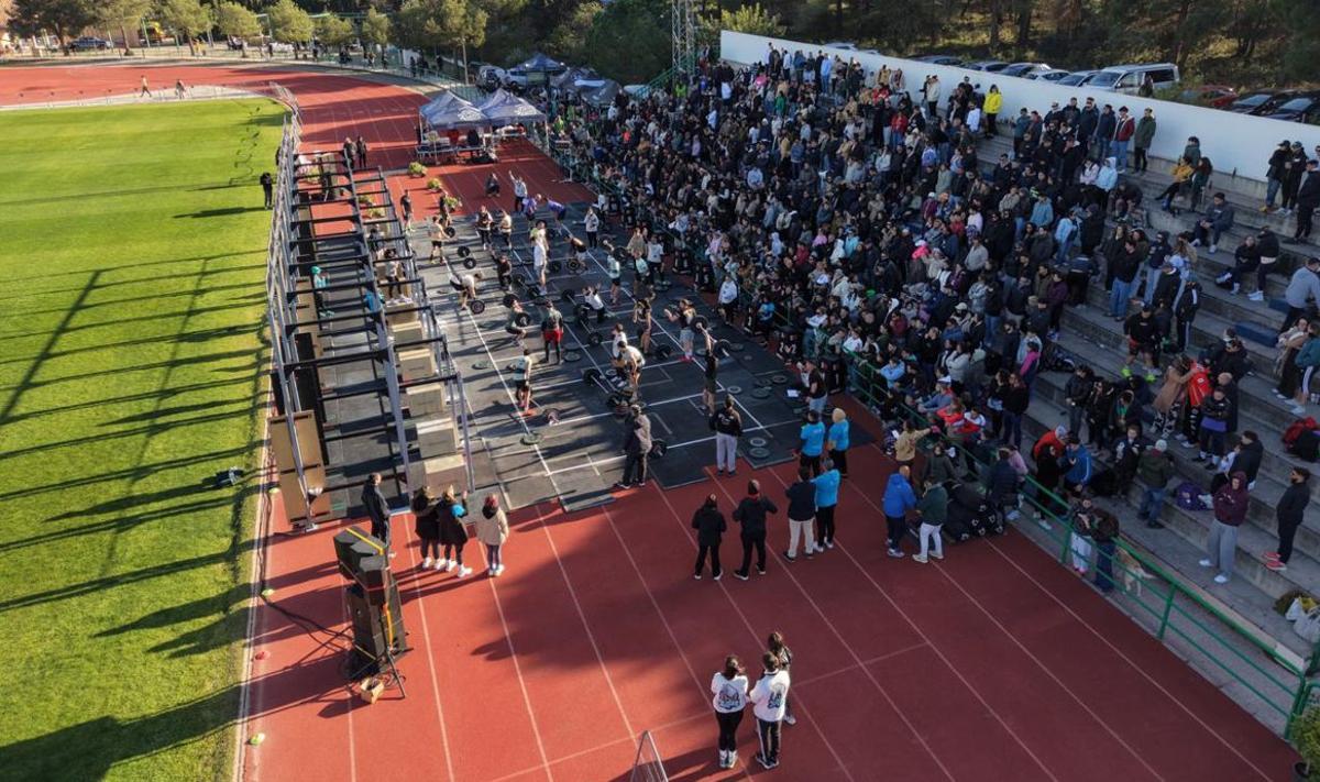Actividad deportiva en las instalaciones municipales.