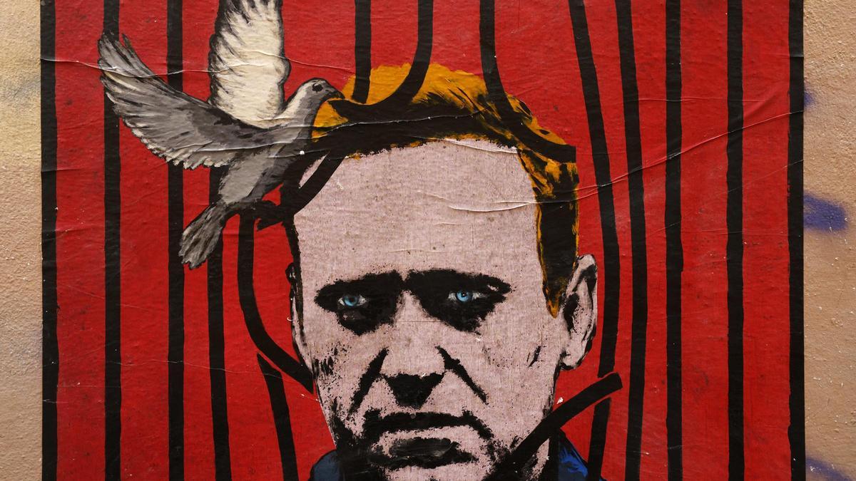 Un mural en Roma de Alexei Navalni