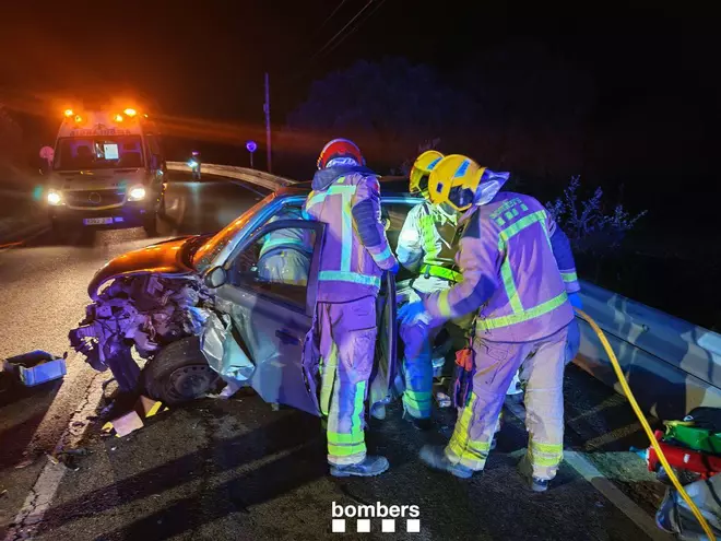 L'accident a la C-35 a Maçanet de la Selva