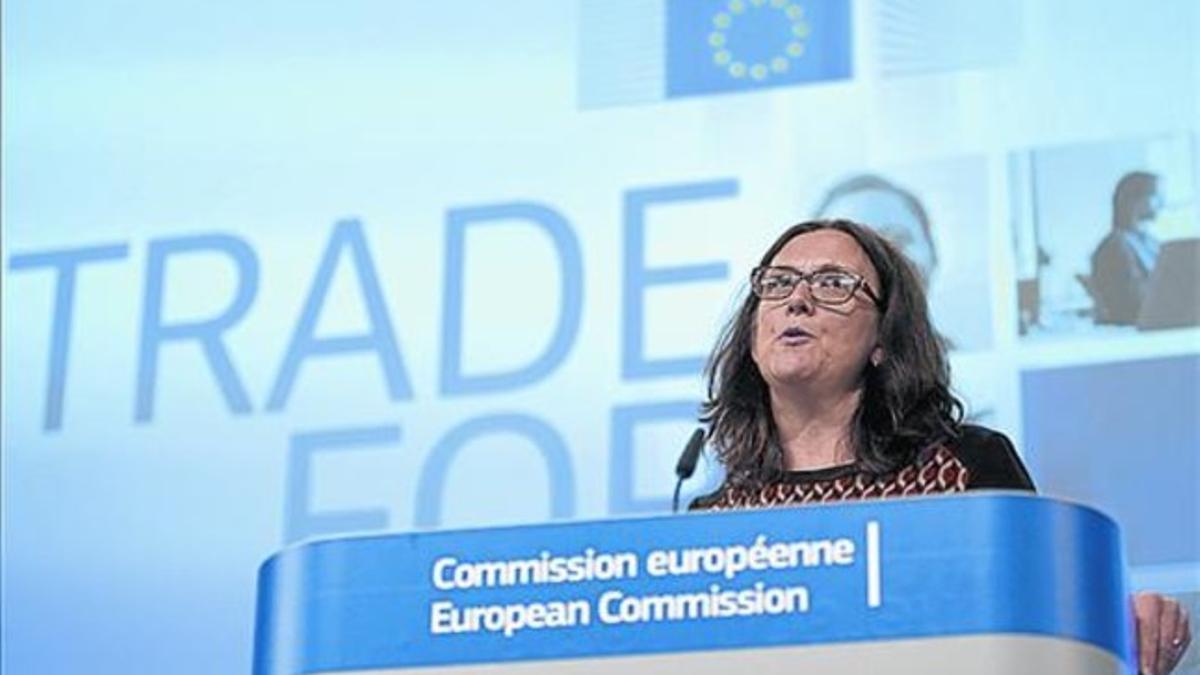 Cecilia Malmström, comisaria de Comercio, el miércoles.