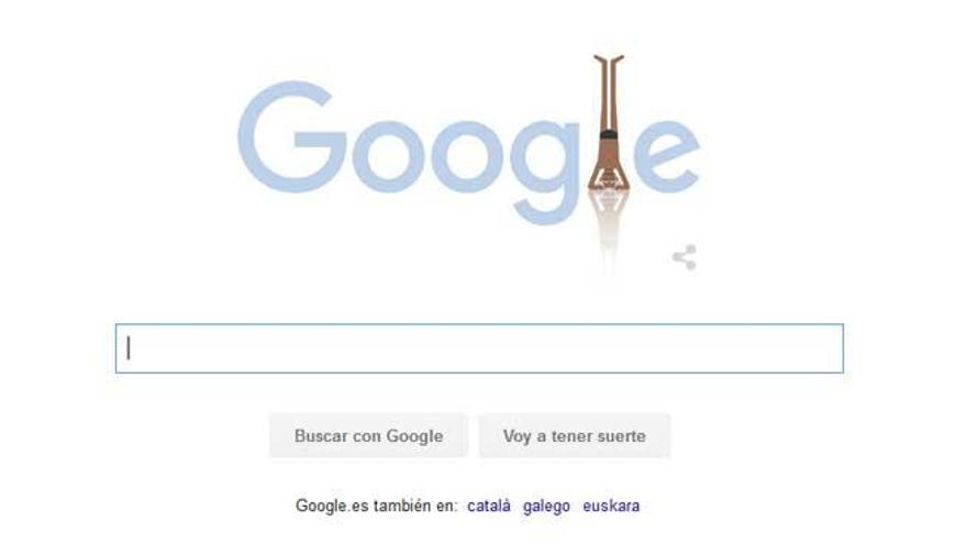 BKS Iyengar, en el doodle de Google.