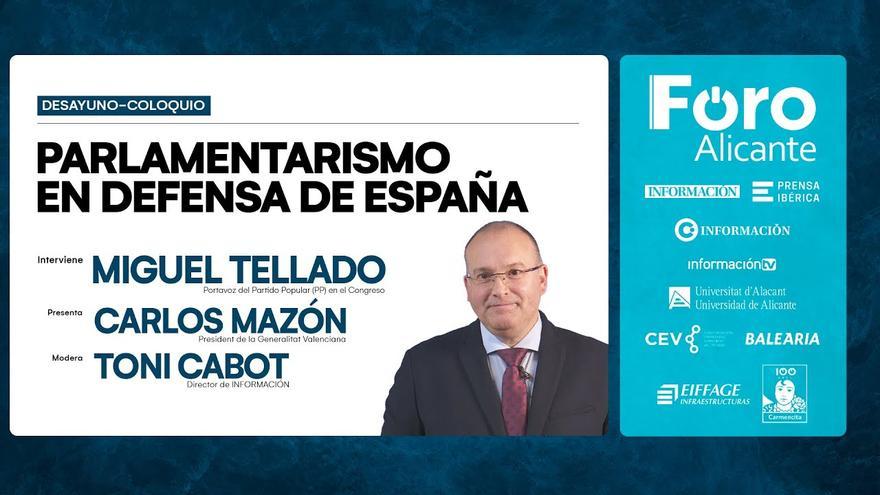 Miguel Tellado analiza el presente de la política española en el Foro Alicante