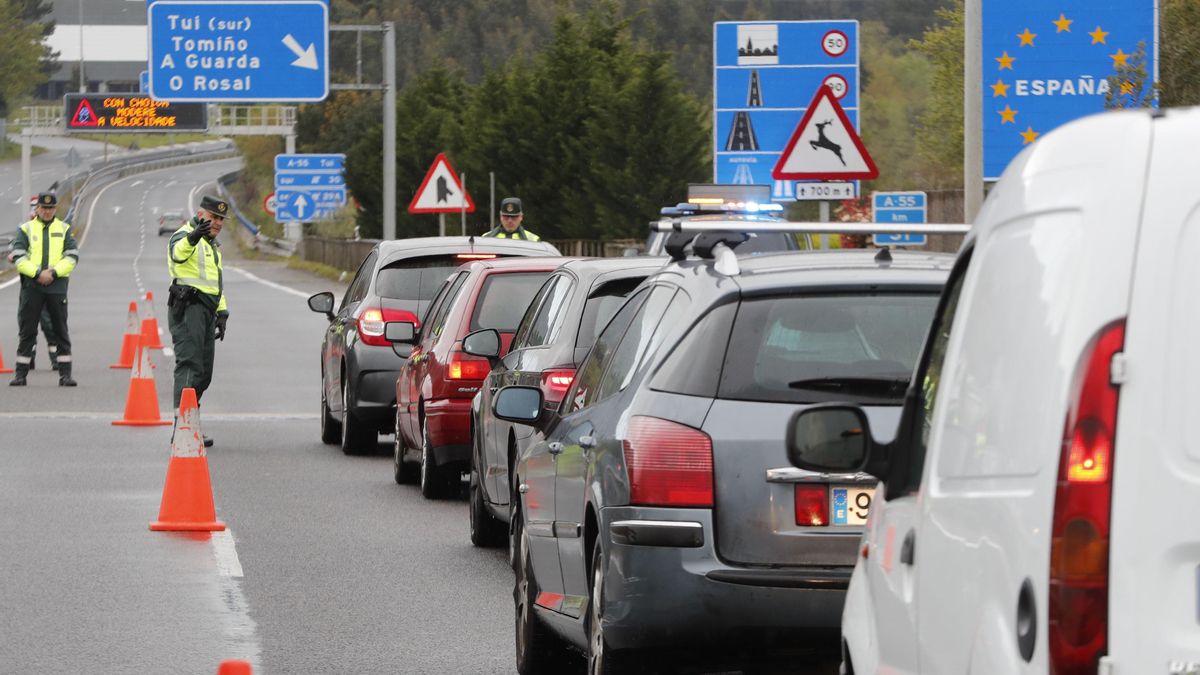 Controles entre la frontera entre Galicia y Portugal.