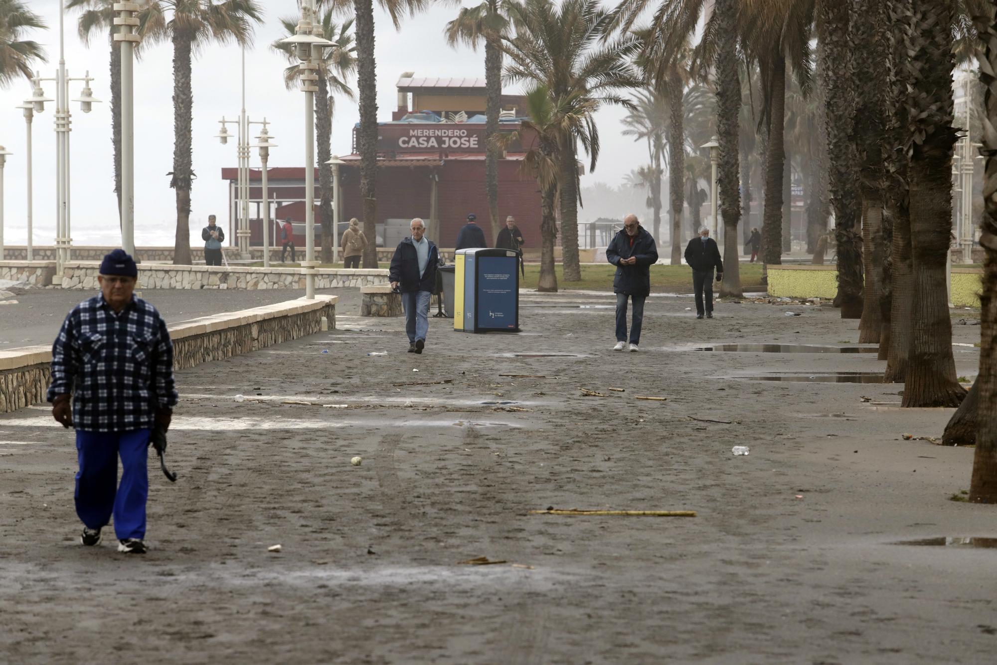 Daños por el temporal en Málaga