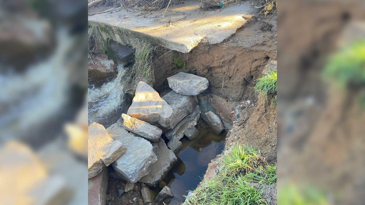 Una de les afectacions.