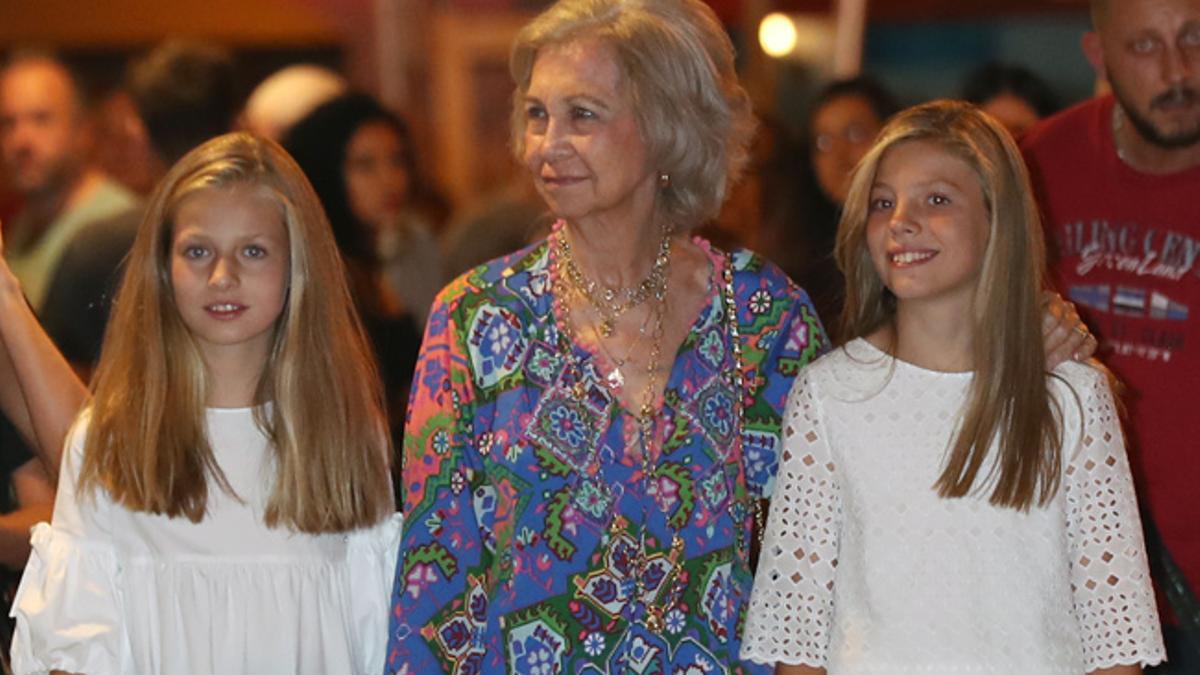 La princesa Leonor, la reina Sofía y la infanta Sofía en Mallorca