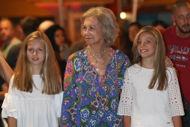 La princesa Leonor, la reina Sofía y la infanta Sofía en Mallorca