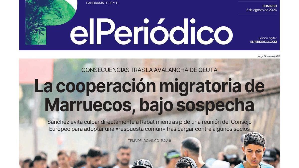 La portada de EL PERIÓDICO del 2 de agosto de 2026