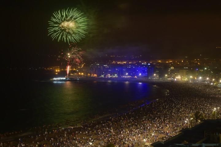 Fuegos de San Juan desde Las Canteras