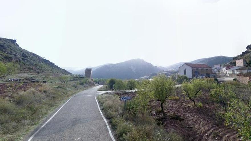 Carretera entre Paniza y Aladrén, en Zaragoza.