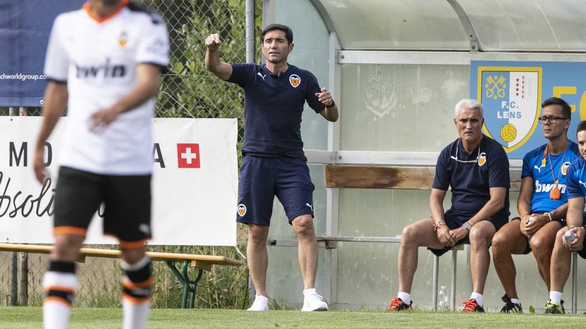 Marcelino, en aquella pretemporada de 2019 en Suiza
