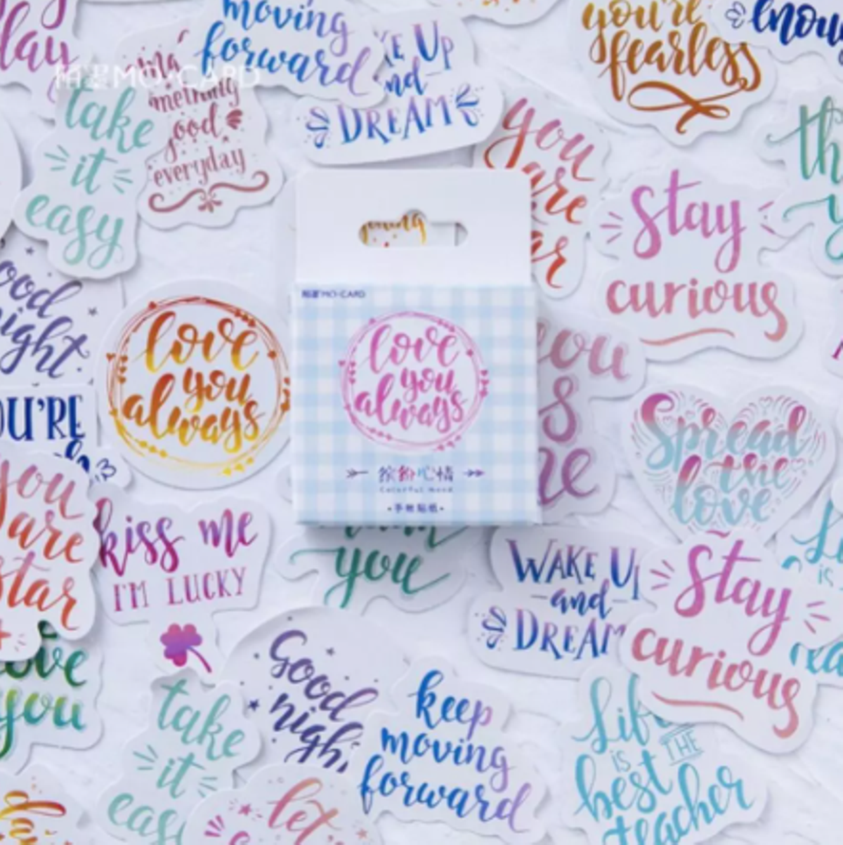 Pegatinas estilo lettering