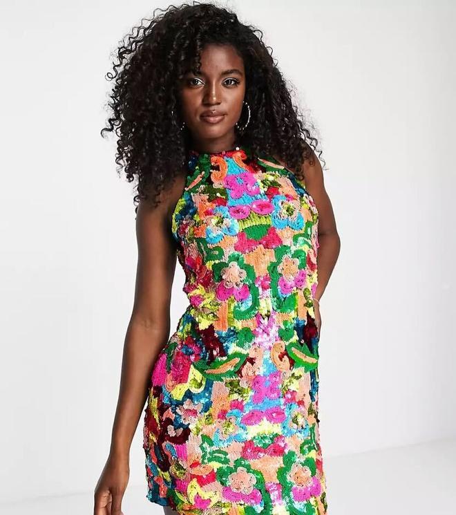 Vestido lentejuelas de Asos